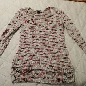 H&M knit ribbon sweater, off the shoulder sweater